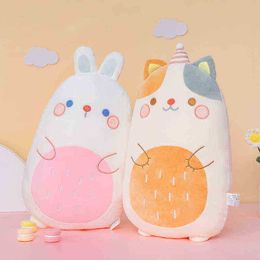 Kawaii Rabbit Plush Toys Cat Duck Toy Stuffed Soft Chubby Animal Cat Peluche Pillow Duvet Pillow Birthday Xmas Gift For Kids J220729