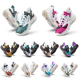 men women custom running shoes artoon animal design diy word black white blue red mens trainer 0526