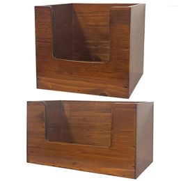 Storage Boxes Box Woodenorganizer Wood Holder Toilet Makeup Small Lipsticks Tabletop Stash Napkin Dispenser Multi Desktop