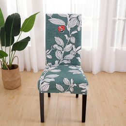 Chair Covers Leaves Printing Stretch Elastic Spandex For Wedding Dining Room Office Banquet Housse De Chaise Cover