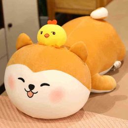 Cartoon Cute 5070Cm Plush Animals Shiba Inu Dogs Cushion Super Soft Rabbit Dolls Home Sofa Bed Cushion beautiful Birthday Gift J220729