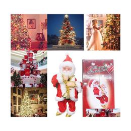 Christmas Decorations Christmas Decorations Santatoy Electric Pearl Curtain Climbing Stairs Santa Toy Window Decorative Supplies Gif Dh9Em