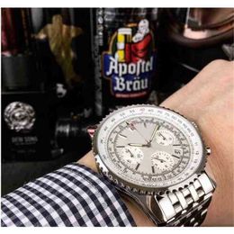 Chronograph AAAAA Special Os Movement 1884 Watch Men Sapphire Crystal White Dial Stainless Male Montre Homme