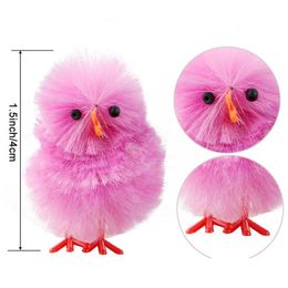 Other Festive Party Supplies 36Pcs Mini Easter Chicks Simation Cute Colorf Baby For Party Egg Bonnet Decoration 164 N2 Drop Delive Dhszd