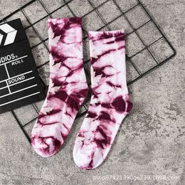 2022 Summer New Fashion Maple Tie Dyed Men's Socks Solid Colour American Street Trend Hip Hop 2B