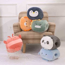 Funny Cute 25Cm Plush Animals Cancer Penguin Dinosaur Toy Cushion Creative Winter Hand Warmer Super Soft Toy Birthday Xmas Gift J220729
