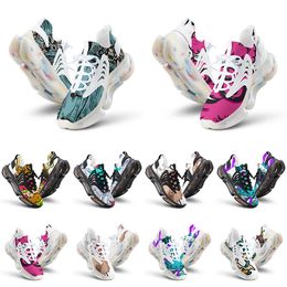 men women custom running shoes artoon animal design diy word black white blue red mens trainer 0528