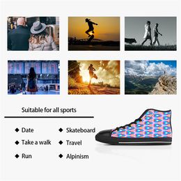 DIY Custom shoes Classic Canvas Skateboard casual Accept triple black customization UV printing low Cut mens womens sports sneakers waterproof size 38-45 COLOR795