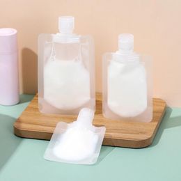 Storage Bottles 2022 Transparent Flip Cap Packaging Bag Plastic Stand Up Spout Pouch Portable Travel Makeup Packing 30ml 50ml 100ml