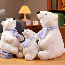 1Pc 253040Cm Kawaii Plush Polar Bear Toy Lovely Animal Filled Soft Animal Bear Dolls Pillow For ldren Birthday Gifts J220729