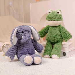 1Pc 35Cm Cute Stuffed Elephant Frog Rabbit Hippo Peluche Toy Fluffy Animal Dolls Accompany Sussen Toy Baby Girls xmas Gift J220729