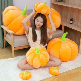 2060Cm Funny Halloween Giant Pumpkin Plush Cuddle Soft Plants Pop Sofa Cushion Kids Christmas Gift Holiday home Decor J220729