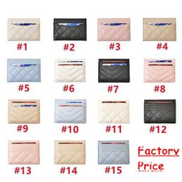 Factory Price New fashion Card Holders caviar woman mini wallet Designer pure Colour genuine leather Pebble texture luxury Black wallet Multi Kinds Stock