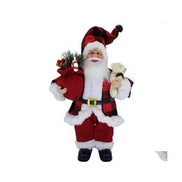 Christmas Decorations Christmas Decorations Standing Old Man Doll Ornament Plush Characters Children Toys Birthday Party Gifts Decor Dh58Z
