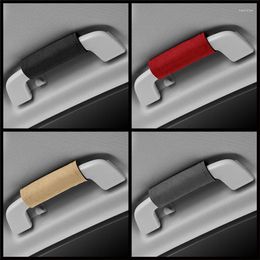 Interior Accessories 2Pcs/set For CX5 CX7 CX9 CX30 RX7 RX8 MX5 Axela Suede Car Roof Armrest Pull Cover Handle Gloves Protection