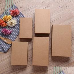 Gift Wrap Brown Kraft Paper Der Box Wedding Birthday Party Favour Gift Candy Cardboard Boxes Rec Package Case For Scented Tea 1Hj5 Yy Dhkek