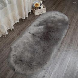 Carpets Multi-purpose Solid Fluffy Soft Artificial Sheepskin Rug Chair Cover Wool Warm Hairy Carpet Seat For Living Room