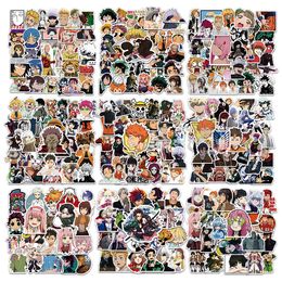 Kids Toy Stickers 50100200300Pcs Mixed Anime Demon SlayerAttack on Titan Sticker For Car Motorcycle Skateboards Luggage Pegatinas Decals 221125