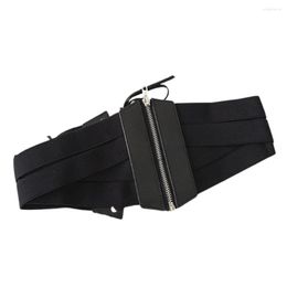 Belts Tight Waist Easy Clean Black Faux Leather Lady Wrap For Costume Party