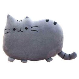 4030Cm Soft Cat Cuddly Animal Kawaii Cat Pillow Biscuits Plush Animal Doll Toy Large Pillow Cover Girl Gift Room Decor J220729