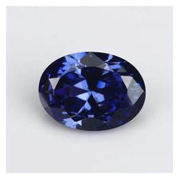 Loose Gemstones 2X310X12Mm 5A Grade Tanzanite Blue Color Oval Shape Cubic Zirconia Stone Loose Cz Synthetic Gems Drop Deliver Dhgarden Dhkhw