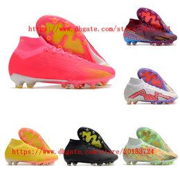 2022 scarpe da calcio maschile zoomes Mercurial Superfly Ix Elite Ag Crampi Cramponi De Football Boots Footwear Neymar Cristiano Ronaldo CR7