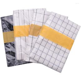 Table Napkin 4Pcs Cotton Napkins Cloth Grid Tea Towel Absorbent Scouring Pad Kitchen Towels Cleaning Handkerchief Party Dinner Pl