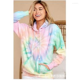 Men's Hoodies 2022 Spring Autumn Winter Women's Sweater Tie-dye Hooded Sports Loose Top