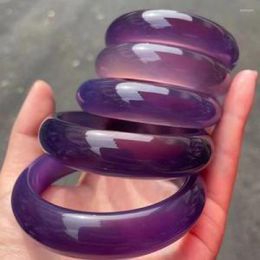 Bangle Certified Jade Bangles Purple Grade A Jadeite Myanmar Jades Stone Bracelet Women Fine Jewellery For Girlfriend Mom Gifts