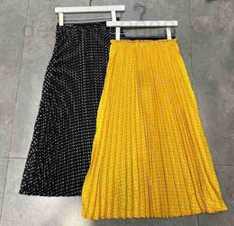 Casual Dresses designer PJ / 22ss spring summer series new wave point folding skirt is light elegant and very flexible BU66