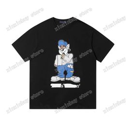 xinxinbuy Men designer Tee t shirt Flower musical dog print short sleeve cotton women green black white red XS-L
