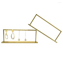 Jewellery Pouches Metal Earring Show Stand Gold Colour Luxury Ring Holder Rack Home Women Desk Decaration Organiser Shelf