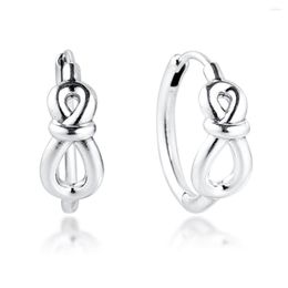 Stud Earrings 925 Sterling Silver Infinity Knot Hoop For Women Fashion Jewellery Pendientes Mujer 2022 Mothers Day