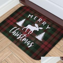 Christmas Decorations Christmas Decorations Doormat Santa Claus Flannel Outdoor Carpet Home Wedding Year Gift S2V1Christmas Drop Del Dhz1D