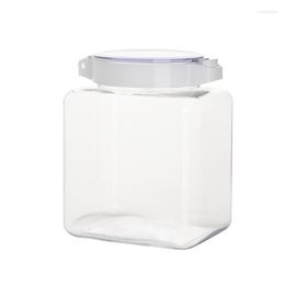 Storage Bottles Transparent Kitchen Sealed Jar Grain Spice Nuts Moisture-proof Press Food Box Plastic