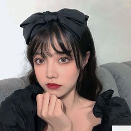 Other Fashion Accessories Fashion Accessories Korean Simple Retro Black Butterfly Hair Hoop Female Sweet And Lovely Net Red Dhgarden Dhnfq
