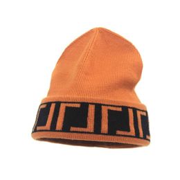 All-Match Knitted Caps Autumn and Winter Letter Jacquard Wool Hats Tide Flow Leisure Warm Hat