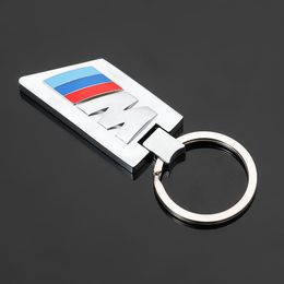 For BMW M Sport Car Keychain Key Ring Holder Three Colour To E46 E39 E60 E90 F10 F30 E36 X5 Sports modified logo Key Chain