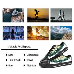 Özel ayakkabılar klasik tuval alçak kesilmiş kaykay rahat üçlü siyah kabul uV baskısı düşük erkek kadın spor spor ayakkabılar nefes alabilen renk 809