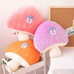 1Pc 45Cm Super Sof Mushroom Plants Plush Stuffed Decor Toy Soft Pop Creative Bear Flowers Pillow For Girl kids Gift J220729