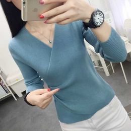 Women's Sweaters Autumn Winter Knitted Sweater Slim Sweater Elegant Vhals Women Fashion Office Casual All Match Simple Knitted Sweater J220915