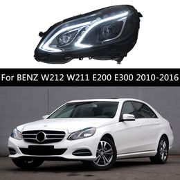 Car Headlight LED Daytime Running Light DRL Turn Signal Front Lamp Assembly For BENZ W212 W211 E200 E300 2010-2016