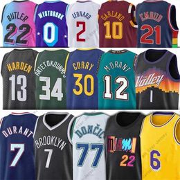 Basketball Jerseys Durant 7 Kevin James Harden Basketball Jerseys Jimmy Butler Jerseys Luka Embiid Darius Garland Ja Booker Morant