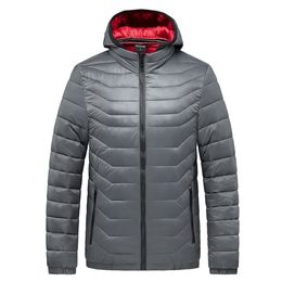 's Wool Blends Hoodied Jacket Casual Solid Colour Outwear Korea Parkas Winter Streetwear Warm Waterproof Coat Men 221125