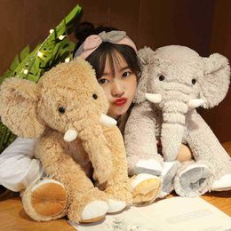 1Pc 45Cm Soft Elephant Plush Cushion Elephant Toys Cuddles Baby Plush Doll Infant Sussen Toys ldren Gift J220729