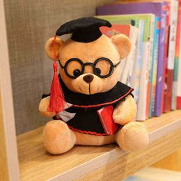 22Cm New Cute Dr Bear Cuddle Filled Soft Kawaii Teddy Bear Animal Dolls Graduation Birthday Gifts For Kids ldren Girls J220729