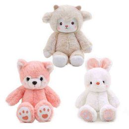 1Pc 30Cm Cartoon Cute Alpaca Fox Rabbit Peluche Toy Kawaii Stuffed Soft Animal Pillow For Baby Birth Soothing Gift J220729