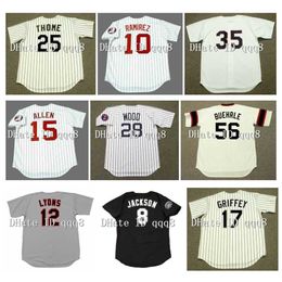 College Baseball Wears Vintage Jersey KEN GRIFFEY JR. BO JACKSON PAUL KONERKO RICHIE ALLEN RON SANTO WILBUR WOOD FRANK THOMAS MARK BUEHRLE Jack McDowell Ron KITTLE