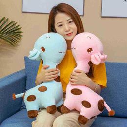 4070Cm Kawaii Giraffe Plush Toy Stuffed Beautiful Animal Plush Deer Cushion Home Decor Cushion ldren Girls Birthday xmas Gift J220729