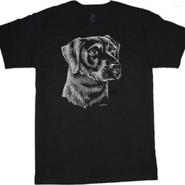 Мужские рубашки черная лабораторная рубашка собачья порода портретное лицо